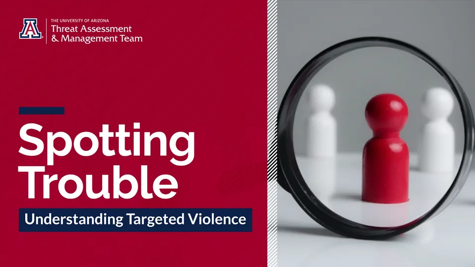 Cover slide for TAMT training Spotting Trouble: Understanding Targeted Violence